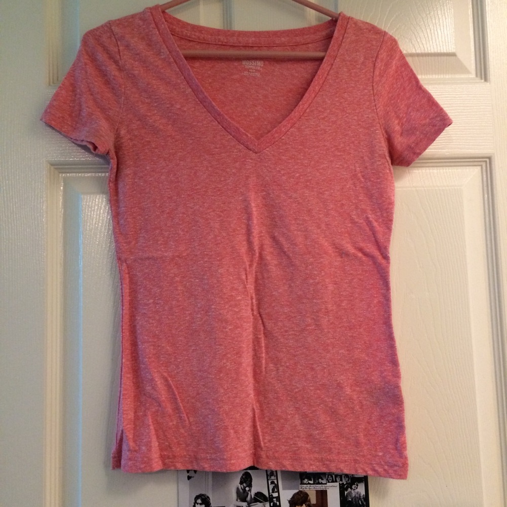 Salmon V-Neck Shirt